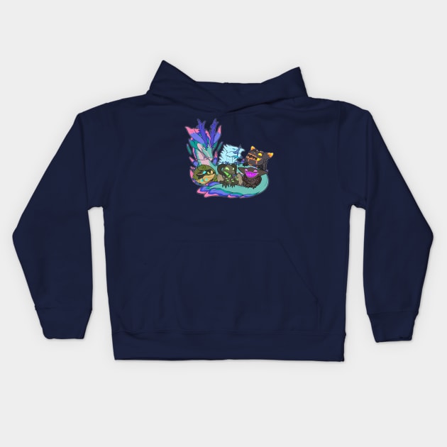 Elder Dragons Kids Hoodie by chezzepticon